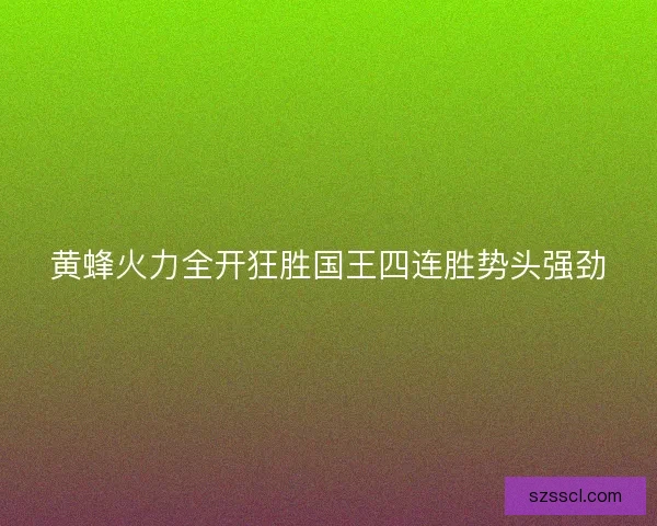 黄蜂火力全开狂胜国王四连胜势头强劲 黄蜂火力全开狂胜国王四连胜势头强劲